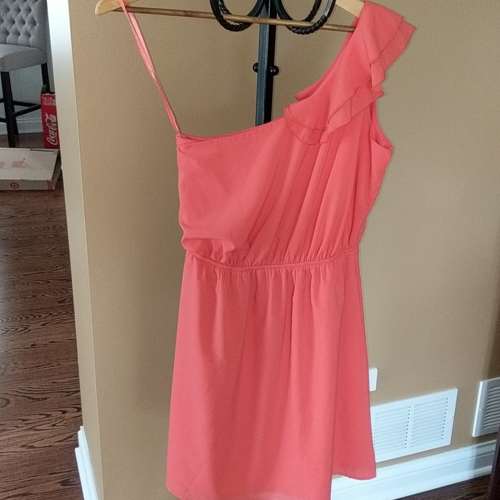 Coral mini dress